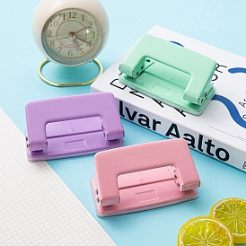 Plastic Adjustable Craft Paper Hole Puncher, with Metal Findings, for Scrapbooking & Paper Crafts