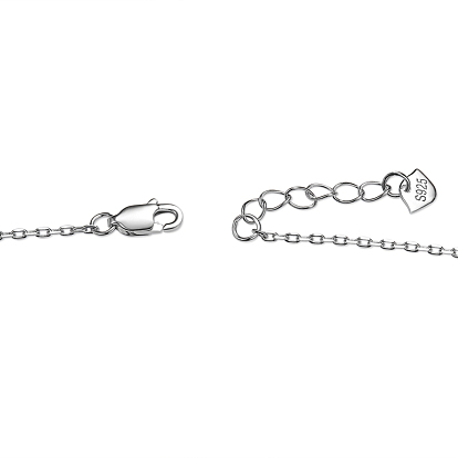 Ожерелья с кулоном в виде стрелы tinysand 925 из стерлингового серебра с блестящим кубическим цирконием, с карабин-лобстерами , 22.5 дюйм (включая 1в регулируемой цепи), размер упаковки: 9.5x9x2.7