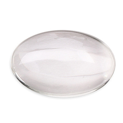 Transparent Glass Cabochons, Oval