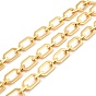 Brass Link Chains, Long-Lasting Plated, Unwelded, Rectangle & Polygon, with Spool, Cadmium Free & Nickel Free & Lead Free