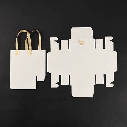 Boîtes de tiroir en papier pliables, coffrets cadeaux coulissants, avec une poignée, rectangle