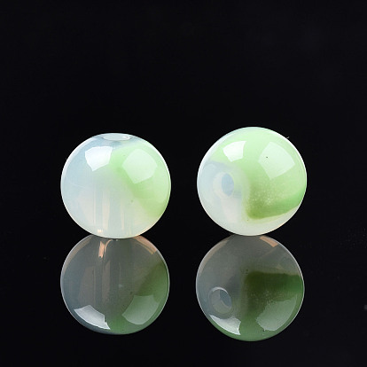 Perles acryliques laquées, imitation gelée, ronde