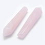 Бусы из розового кварца, лечебные камни, палочка для медитативной терапии, уравновешивающая энергию рейки, пуля, неочищенные / без отверстий