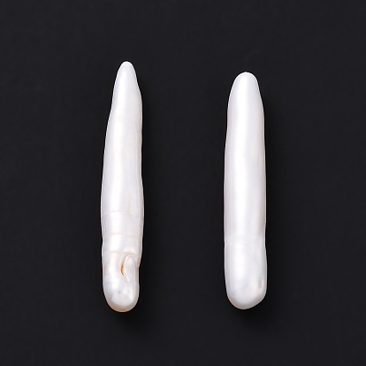 Culture des perles perles d'eau douce naturelles, perle de keshi, sans trou, forme de bâton