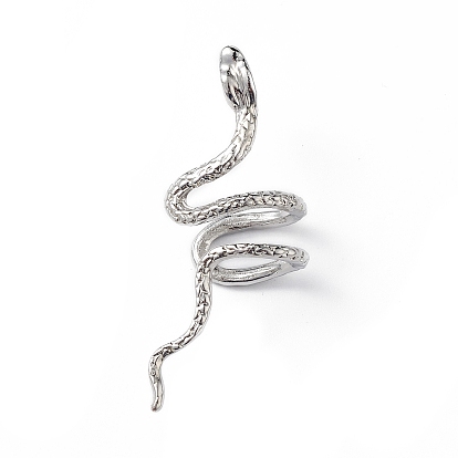 Aretes de aleación con diseño de serpiente, trepador envuelve alrededor de aretes no perforantes para mujer