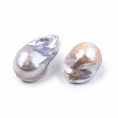 Perles de keshi baroques naturelles, eau douce perles de nacre, sans trou, nuggets