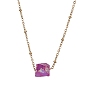 Dyed Natural Quartz Polygon Pendant Necklaces, with Golden 304 Stainless Steel Satellite Chains