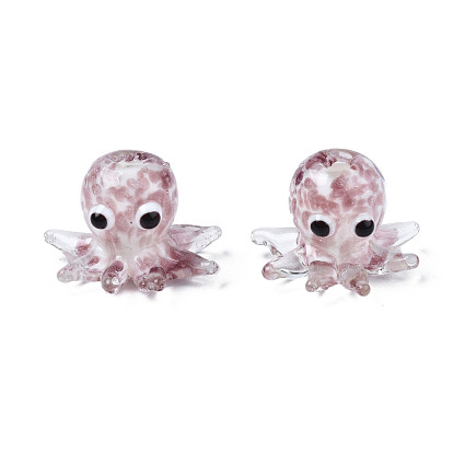 Handmade Bumpy Lampwork Beads Strands, Octopus