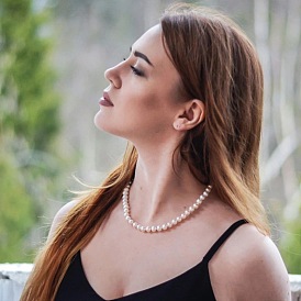 Collier de perles vintage - simple, , collier de perles à la mode pour les femmes.