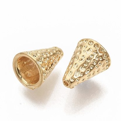 Laiton cônes de perles, sans nickel, réel 18 k plaqué or, cône, apetalous