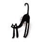 Кошачья эмалированная булавка, значок сплава животных мультфильма для одежды рюкзака, платина