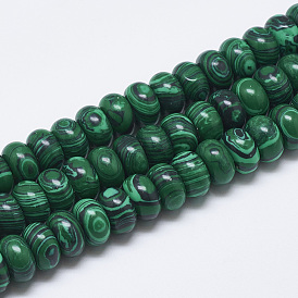Synthetic Malachite Beads Strands, Rondelle