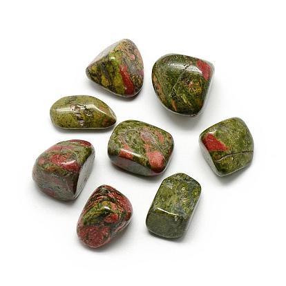 Natural Unakite Gemstone Beads, Tumbled Stone, Healing Stones for 7 Chakras Balancing, Crystal Therapy, Meditation, Reiki, Nuggets, No Hole