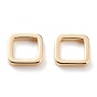 Brass Linking Rings, Long-Lasting Plated, Square