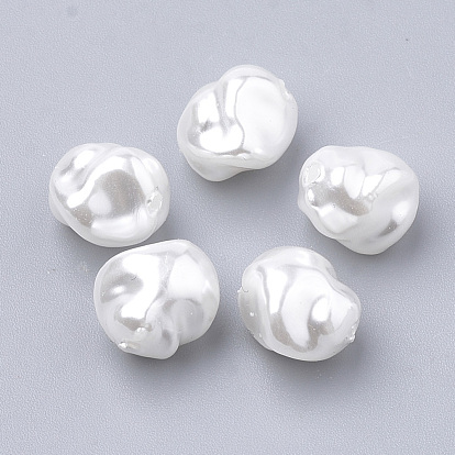 Eco-Friendly Plastic Imitation Pearl Beads, High Luster, Grade A