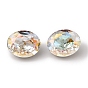 K5 Glass Rhinestone Cabochons, Pointed Back & Back Plated, Faceted, Oval