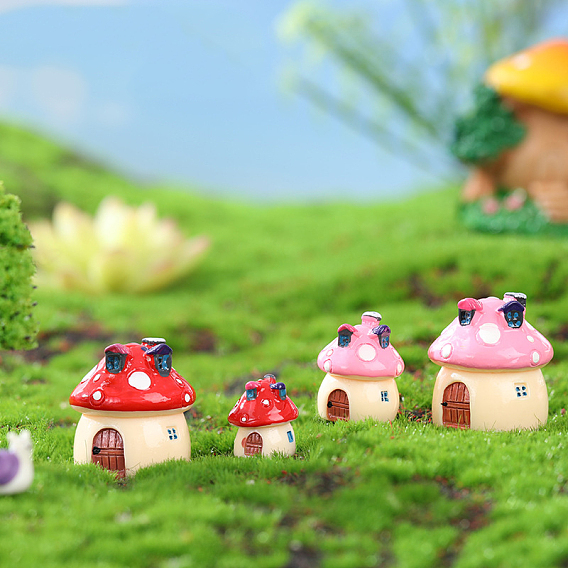 Ornements de champignons miniatures, accessoires de maison de poupée micro paysage, faire semblant de décorations d'accessoires
