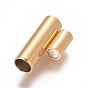 304 Stainless Steel Magnetic Clasps with Glue-in Ends, Ion Plating (IP), Vacuum Plating, Column