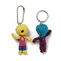 Cotton Thread Keychain, with Iron Key Rings & Ball Chains, Human