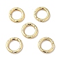 Brass Pave Clear Cubic Zirconia Spring Gate Rings, Cadmium Free & Nickel Free & Lead Free, Ring