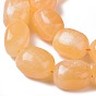 Perles de calcite orange naturelle, ovale