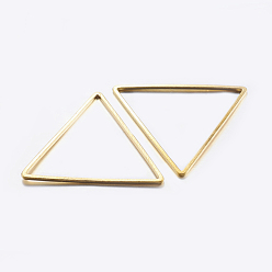 Brass Linking Rings, Plated, Triangle