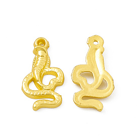 Rack Plating Alloy Pendants, Cadmium Free & Lead Free & Nickle Free, Snake Charms