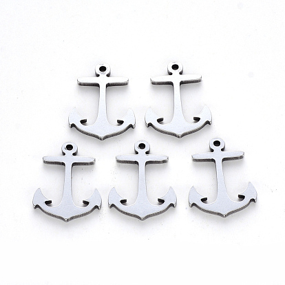 201 Stainless Steel Pendants, Laser Cut, Anchor