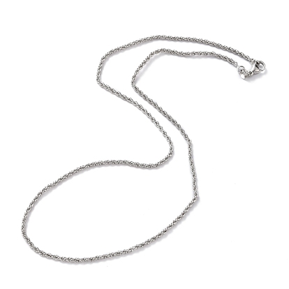 Laiton colliers corde chaîne, avec fermoir pince de homard, plaqué longue durée