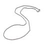 Laiton colliers corde chaîne, avec fermoir pince de homard, plaqué longue durée