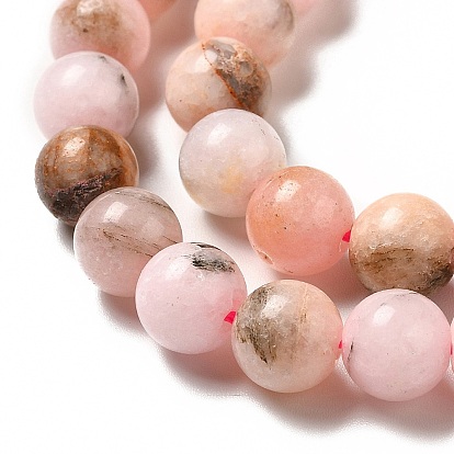 Natural Imitation Pink Opal Beads Strands, Round