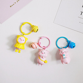 Cute Pig Keychain Pendant for Couples, Bag Charm, Car Keychain