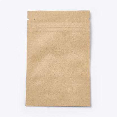 Kraft Paper Zip Lock bag, Small Kraft Paper Stand up Pouch, Resealable Bags, with Window