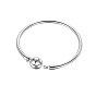 TINYSAND 925 Sterling Silver Basic Bangles for European Style Jewelry Making