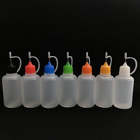 PE Glue Dispensing Bottles, Squeeze Bottle, with Needle & Cap