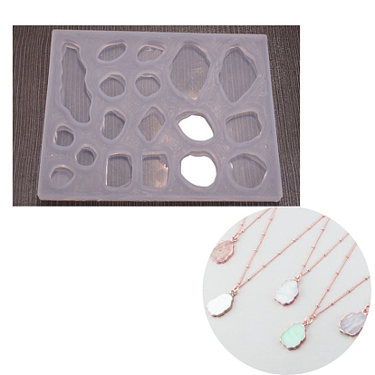 DIY Gemstone Nugget Shape Silicone Molds, Resin Casting Molds, For UV Resin, Epoxy Resin Craft Making