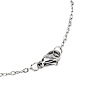 201 Stainless Steel Kitten Pendant Necklaces, with Cable Chains, Cat Silhouette