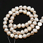 Natural Cultured Freshwater Pearl Beads Strands, 6.5~8x7~9x5~7mm, Hole: 1mm, about 54~55pcs/strand, 15.7 inch ~16.5 inch