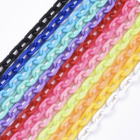 Opaque Acrylic Cable Chains, Oval