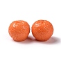 Jolis cabochons décodés en résine opaque, orange