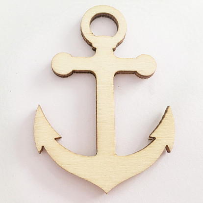 Unfinished Wood Pendant Decorations, Kids Painting Supplies,, Wall Decorations, Anchor