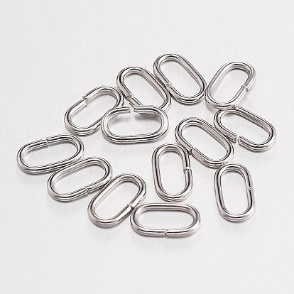 Oval Iron Jump Rings, Open Jump Rings, 11x6x1.5mm