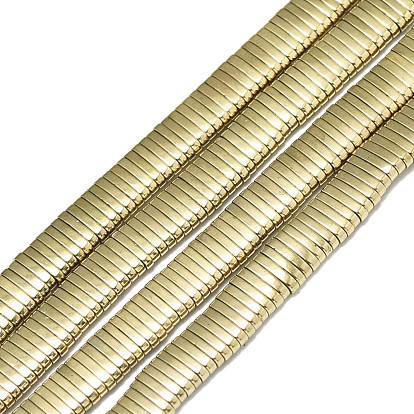 Galvanoplastie hématite synthétique liens multi-brins non-magnétiques, 2 trou, pour la fabrication de bracelets élastiques, rectangle