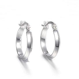 304 Edelstahl Creolen Ohrstecker , hypoallergene Ohrringe, Ring