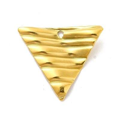 Ion Plating(IP) 201 Stainless Steel Pendants, Triangle Charm