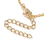Bracelets, colliers et bracelets de cheville en perles de verre colorées, chaîne à maillons de fleurs, ensemble de bijoux en laiton plaqué ionique (ip)