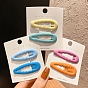 Candy Color Snap Hair Clips,  Cute Wave Teardrop Hair Accessories for Girls