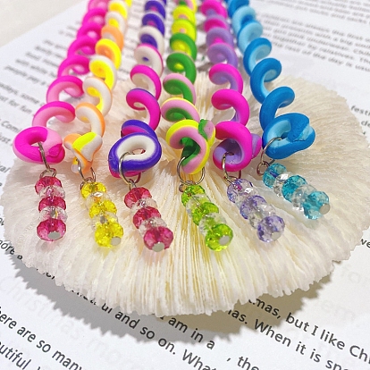 Заколки для укладки волос из синтетического каучука, плетеная резиновая резинка для волос спиральный инструмент для волос для девочек и женщин