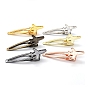 Plane Iron Alligator Hair Clip Findings, with Cabochon Settings, For DIY Epoxy Resin, DIY Hair Accessories Making, Lead Free & Nickel Free & Cadmium Free