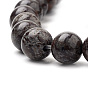 Natural Brown Snowflake Obsidian Beads Strands, Round